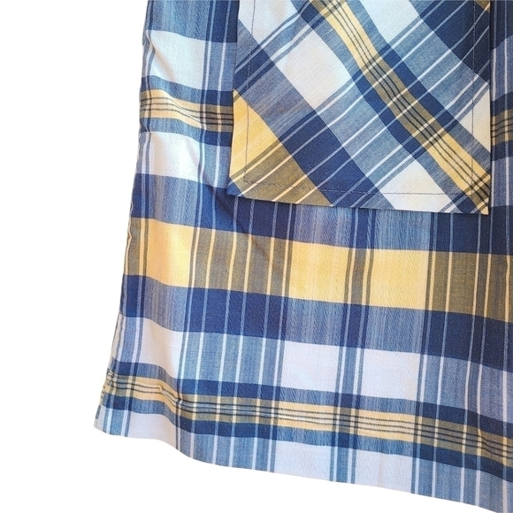 Karp Kid's Plaid Dress, Smocking, Blue And Yellow, Size 12 Kids - Picture 4 of 6